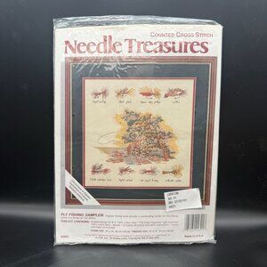 Needle Treasures Fly Fishing Sampler Counted Cross Stitch Kit Teri Blehm 02691